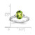 14k White Gold 8x6mm Oval Peridot A Diamond ring Y4600PE/A