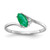 14k White Gold 7x3.5mm Marquise Emerald AAA Diamond ring Y4746E/AAA