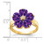 14k 6mm Heart Amethyst AA Diamond ring Y4583AM/AA