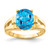 14k 11x9mm Oval Blue Topaz ring Y4546BT