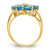 14k 6mm Heart Blue Topaz A Diamond ring Y4583BT/A