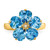 14k 6mm Heart Blue Topaz A Diamond ring Y4583BT/A