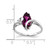 14k White Gold 12x6mm Marquise Rhodolite Garnet AA Diamond ring Y4530RG/AA