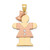 14k Two-tone AA Diamond Kid Pendant XK507AA