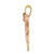 14k Two-Tone Small Double Girls Engravable Charm XK423