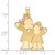 14k Two-Tone Big Girl and Little Girl Engravable Charm XK636