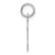 14K White Gold  Slanted Block Letter S Initial Charm YC1526S
