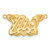 10k Yellow Gold 3D Diamond-cut Hearts Name Plate 10XNA245Y