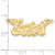 10k Yellow Gold 3D Diamond-cut Hearts Name Plate 10XNA245Y