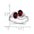 14k White Gold 6x4mm Oval Garnet A Diamond ring Y4618GA/A
