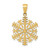 10k Polished Snowflake Pendant 10C2215