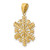 10k Polished Snowflake Pendant 10C2215