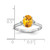 14k White Gold 8x6mm Oval Citrine AA Diamond ring Y4600CI/AA