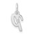 14k White Gold Small Script Letter P Initial Charm YC1527P