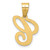 14K Script Letter C Initial Pendant YC1540C