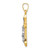 14k Two-tone INRI Hollow Crucifix Pendant XR315
