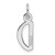 14k White Gold  Slanted Block Letter D Initial Charm YC1526D