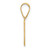 14k Polished Etched Letter W Initial Pendant YC1539W