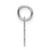 14k White Gold Small Script Letter H Initial Charm YC1527H