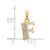 14K with Rhodium Diamond Letter F Initial Pendant YC1541F