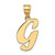 14k Polished Script Letter G Initial Pendant YC1438G