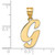 14k Polished Script Letter G Initial Pendant YC1438G