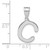 14kw Polished Bubble Letter C Initial Pendant YC1441WC