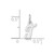 14k White Gold Small Script Letter T Initial Charm YC1527T