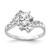 14k White Gold 6x4mm Oval Cubic Zirconia VS Diamond ring X9734CZ/VS