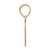 14k Polished Script Letter O Initial Pendant YC1438O