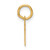 14K Small Script Letter R Initial Charm YC1553R