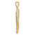 14k Polished CZ Large Italian Horn Pendant YC1583