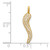 14k Polished CZ Large Italian Horn Pendant YC1583