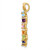 14k 6 Genuine Stone Family Pendant XMP54/6GY