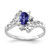 14k White Gold 6x4mm Oval Tanzanite AAA Diamond ring X9734T/AAA