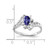 14k White Gold 6x4mm Oval Tanzanite AAA Diamond ring X9734T/AAA