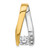 14k Two-tone AA Diamond Semi Mount Peg Slide XS628AA