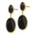 14k Onyx Oval Dangle Earrings XY825