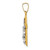 14k Two-tone INRI Hollow Crucifix Pendant XR308