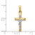 14k Two-tone INRI Hollow Crucifix Pendant XR308