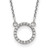 10k White Gold Diamond Open Circle Necklace 10XP5027WA