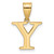 14k Polished Etched Letter Y Initial Pendant YC1539Y