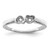 14k White Gold Synthetic Family Jewelry Ring XMR85/2WSY