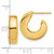 14K Polished J-Hoop Post Earrings YE2186
