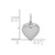 14K White Gold Polished 3-D Heart Pendant XCH352W