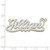 10k Yellow Gold and Rhodium 3D Diamond with Heart Name Plate 10XNA39