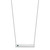 14KW 1 Birthstone w/ 18k Rhodium Plated Bezel Large Bar Necklace XNA1085/1W