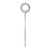 14k White Plain Medium.009 Depth Facing Left Engravable Boy Charm XWM61/09