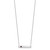 14KW 1 Birthstone w/ 18k Rhodium Plated Bezel Small Bar Necklace XNA1086/1W