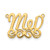 Sterling Silver/Gold-plated Small Polished Name Plate XNA1061GP